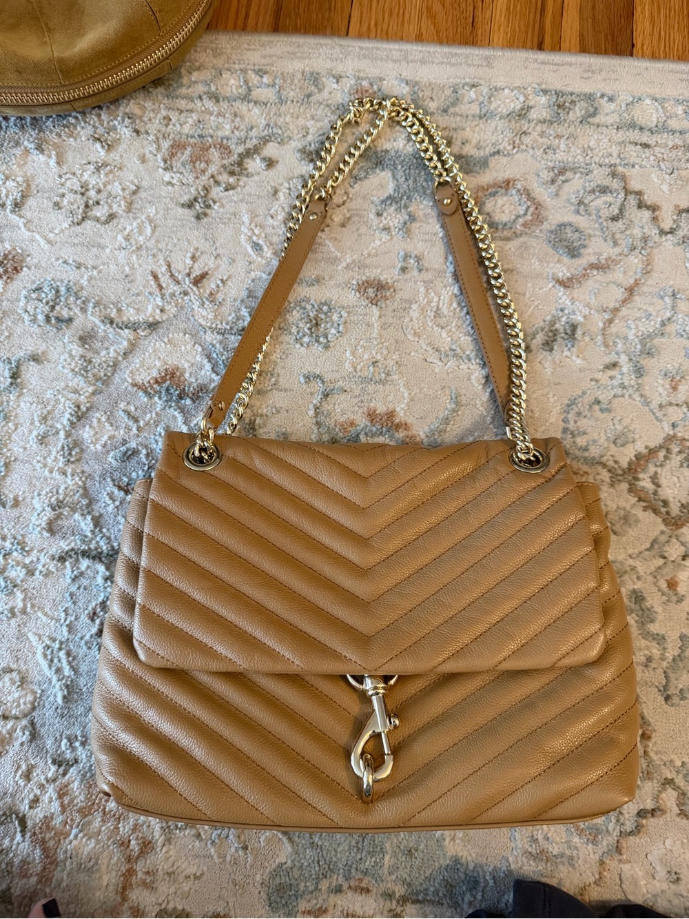 Rebecca Minkoff Edie Flap Shoulder  Bag in Tan
